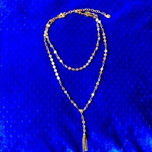 *SOLD* BaubleBar Tassles Disc Choker Necklace